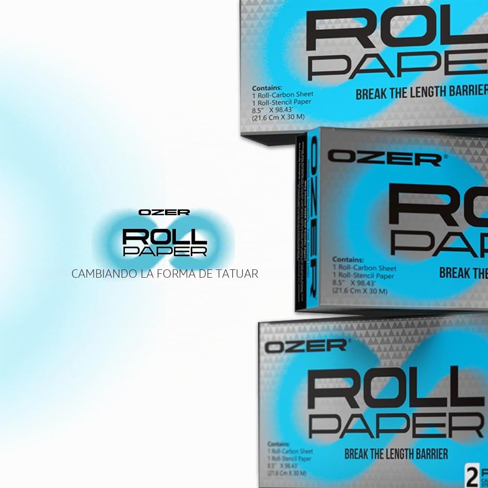 OZER Rollo de papel de transferencia de tatuajes, 3 m de largo, papel de transferencia para tatuajes para artistas del tatuaje