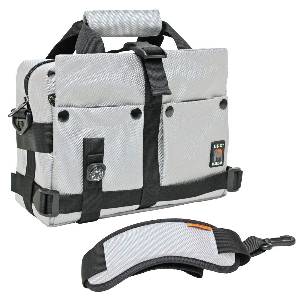 AC450LG Ape Case Cubeze Compact Shoulder Camera Bag for Mirrorless Or Compact DSLR Camera for Canon, Sony, Nikon, Olympus, Fuji | Removable Cubeze Pocket for Laptop Light Grey…