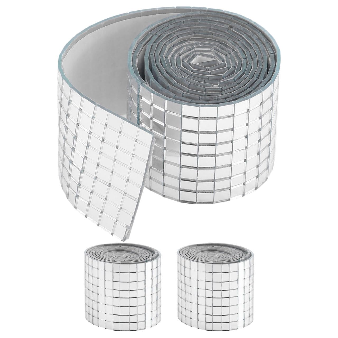 Azulejos de mosaico de espejo SHINEOFI 5880 piezas de fibra de vidrio plata para pared