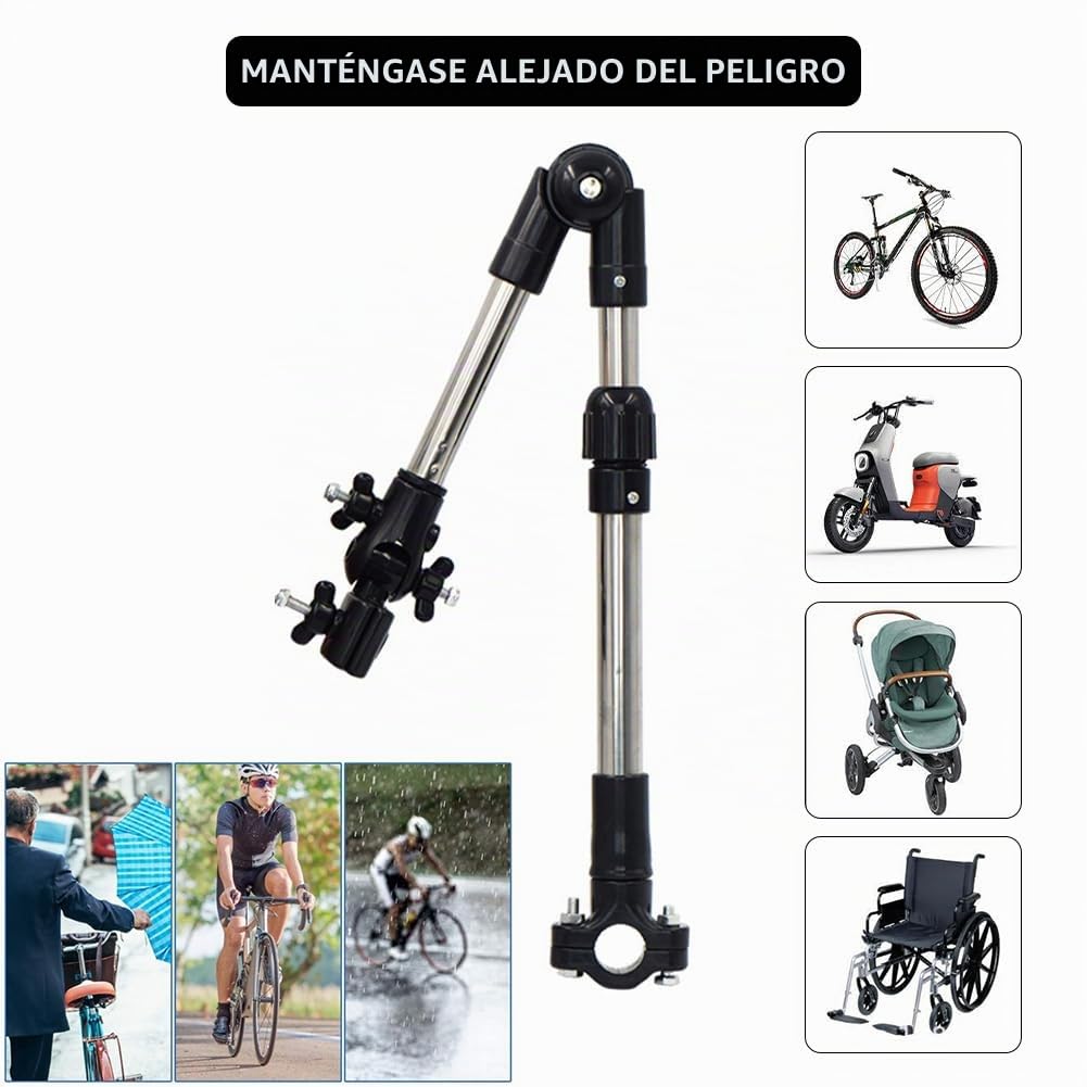 Soporte de Paraguas Ajustable 360° para Manillar Universal