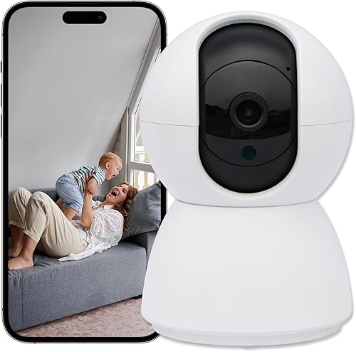 Miniatura 7 de Cámara de seguridad para interiores 2K, cámara WiFi de 2.4 GHz con aplicación de teléfono, cámara inteligente para el hogar con detección de