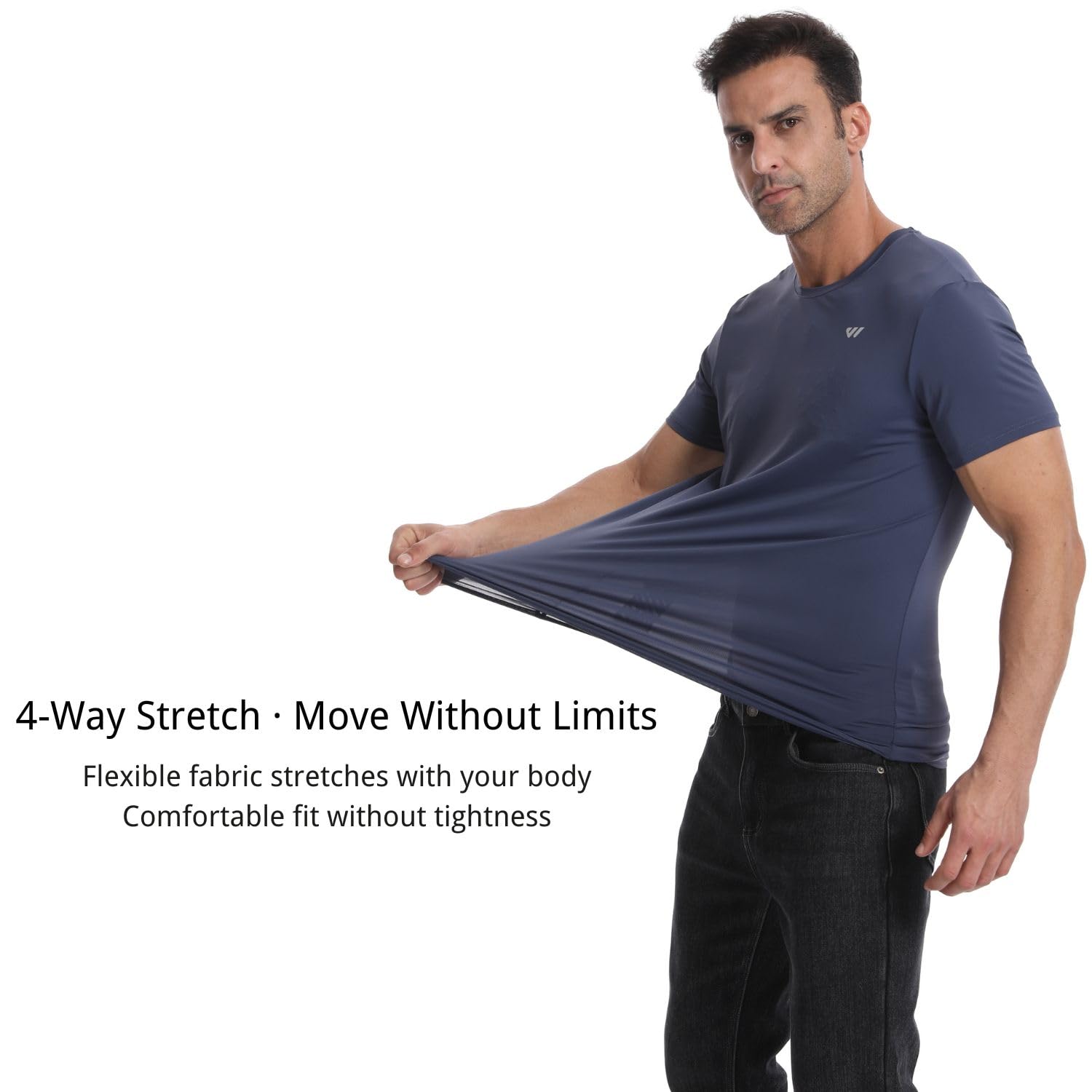 Wulibike Tee Shirt Sport Homme,Lot de 3 ou 5,Respirant Séchage Rapide et Léger,T-Shirt Running Gym Tops Homme
