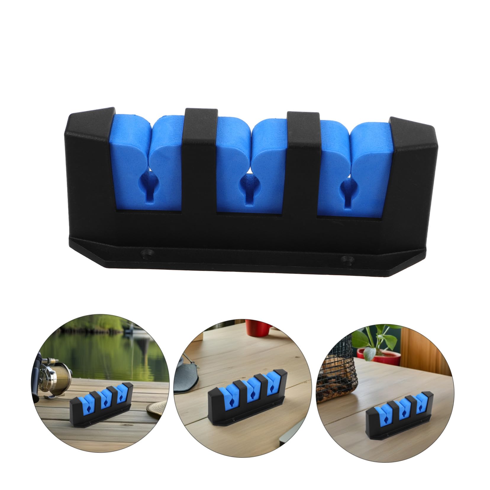 Kisangel 2 Pezzi Supporto da Parete per Canna da Pesca Porta Canne in Plastica Multi Slot per Garage e Casa Organizer per Esposizione e Conservazione