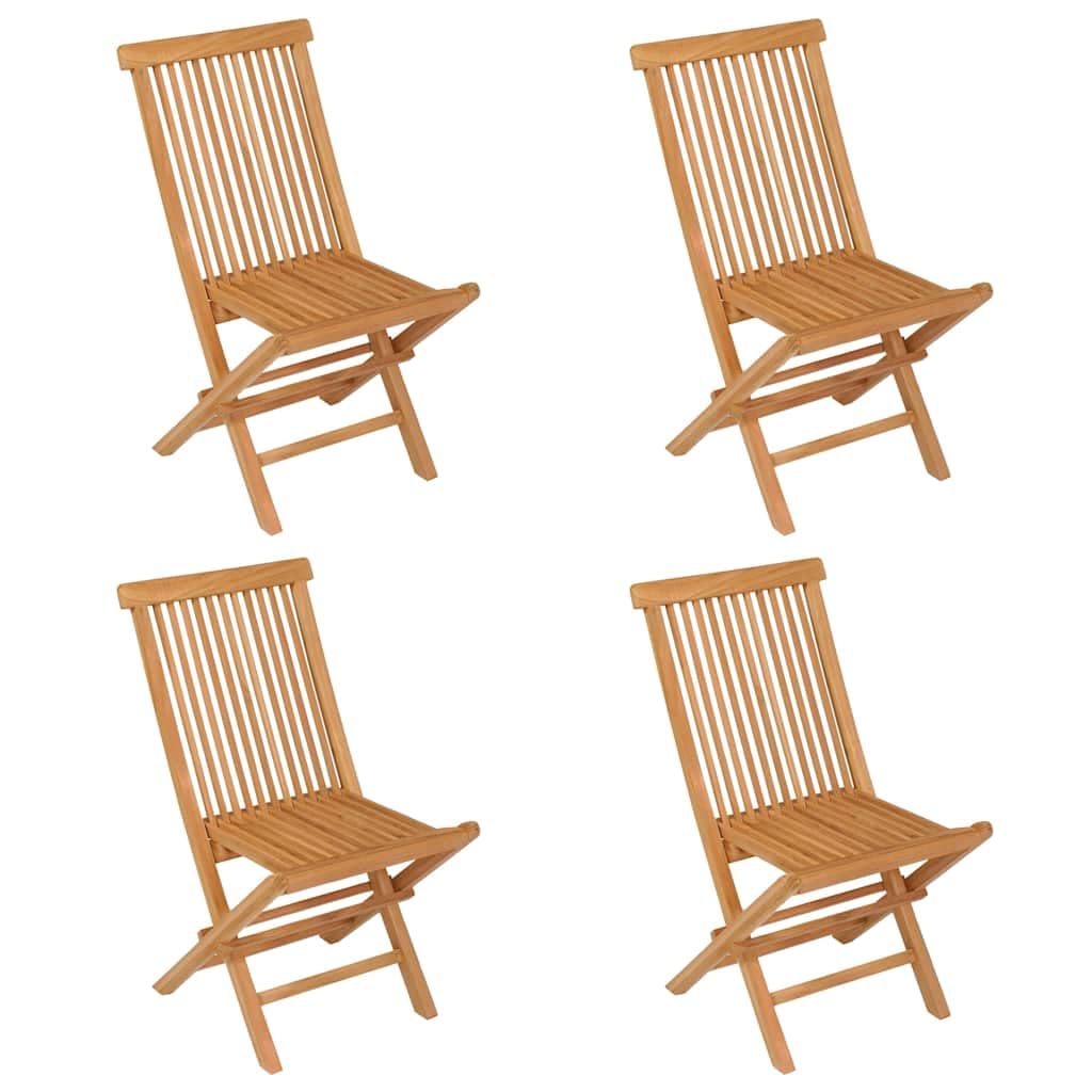 Gruppo da giardino in legno massello in teak, 5 pezzi