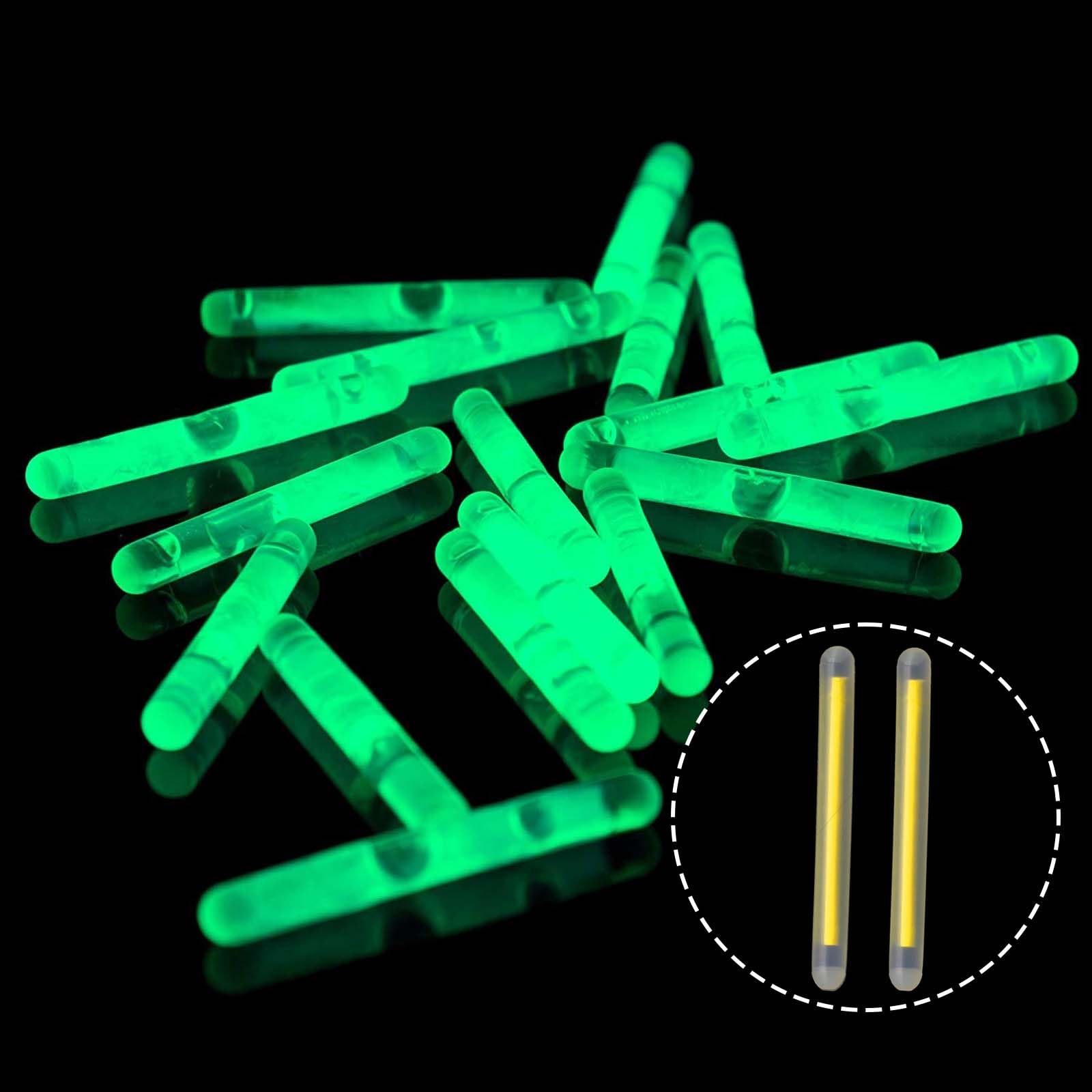 50 Piezas Glow Sticks para Pesca, 4,5 X 37 mm Luminosos de Pesca, Accesorios para Pesca para Pesca Nocturna, Barras Fluorescentes para Pesca, Starlight Pesca Barra De Luz Nocturna Flotante