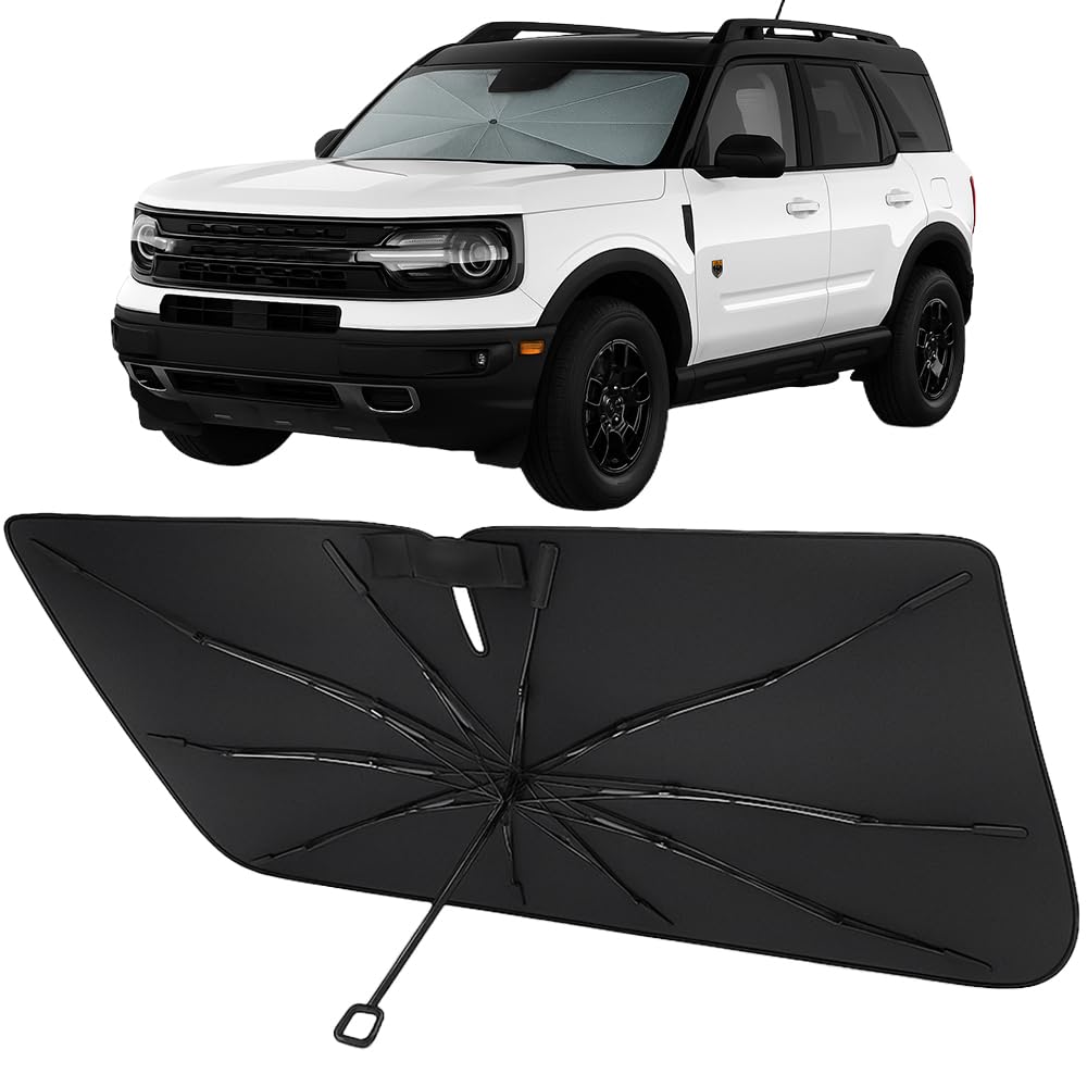 Proadsy Custom Fit 2021-2026 Ford Bronco Sport Windshield Sunshade Umbrella