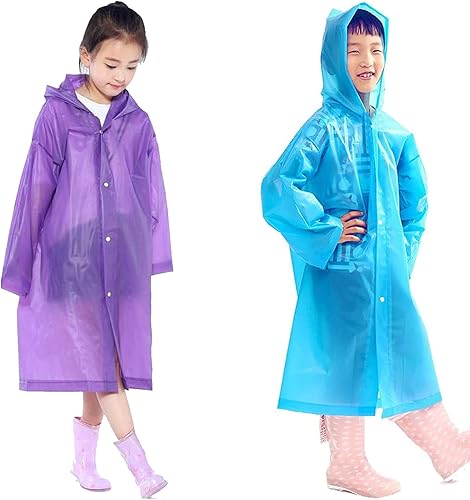Impermeable para niños, ponchos de lluvia reutilizables de emergencia para camping, senderismo, viajes, mochilero