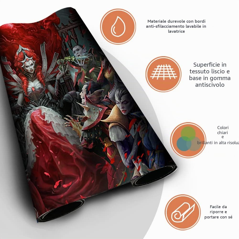Four Leaves INNISTRAD Crimson Vow Key Artwork - Tappetini da gioco mtg + custodia impermeabile gratuita, MTG Playmate Table Mat, Mouse Pad Dustproof and Waterproof