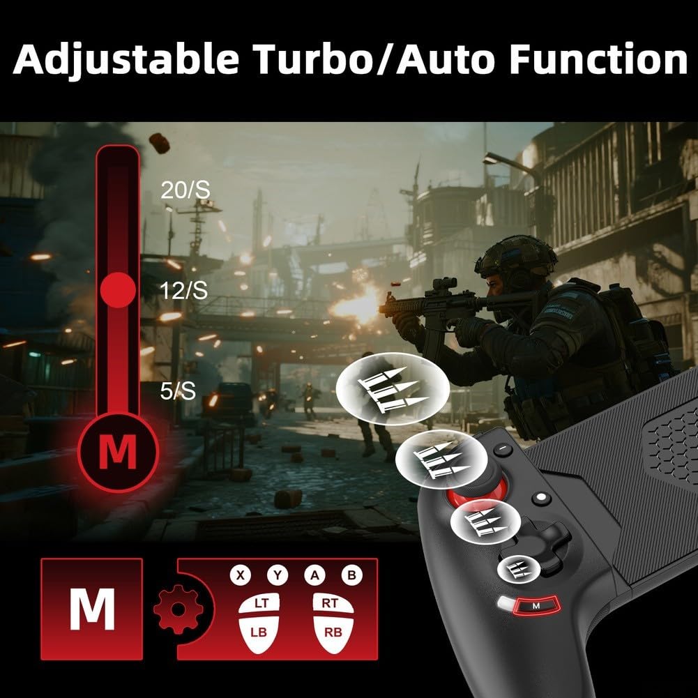 Controlador de juegos móvil, gamepad inalámbrico con efecto Hall, palanca de mando de doble vibración automática para Nintendo Switch 2 lados izquierdo y derecho, multiplataforma