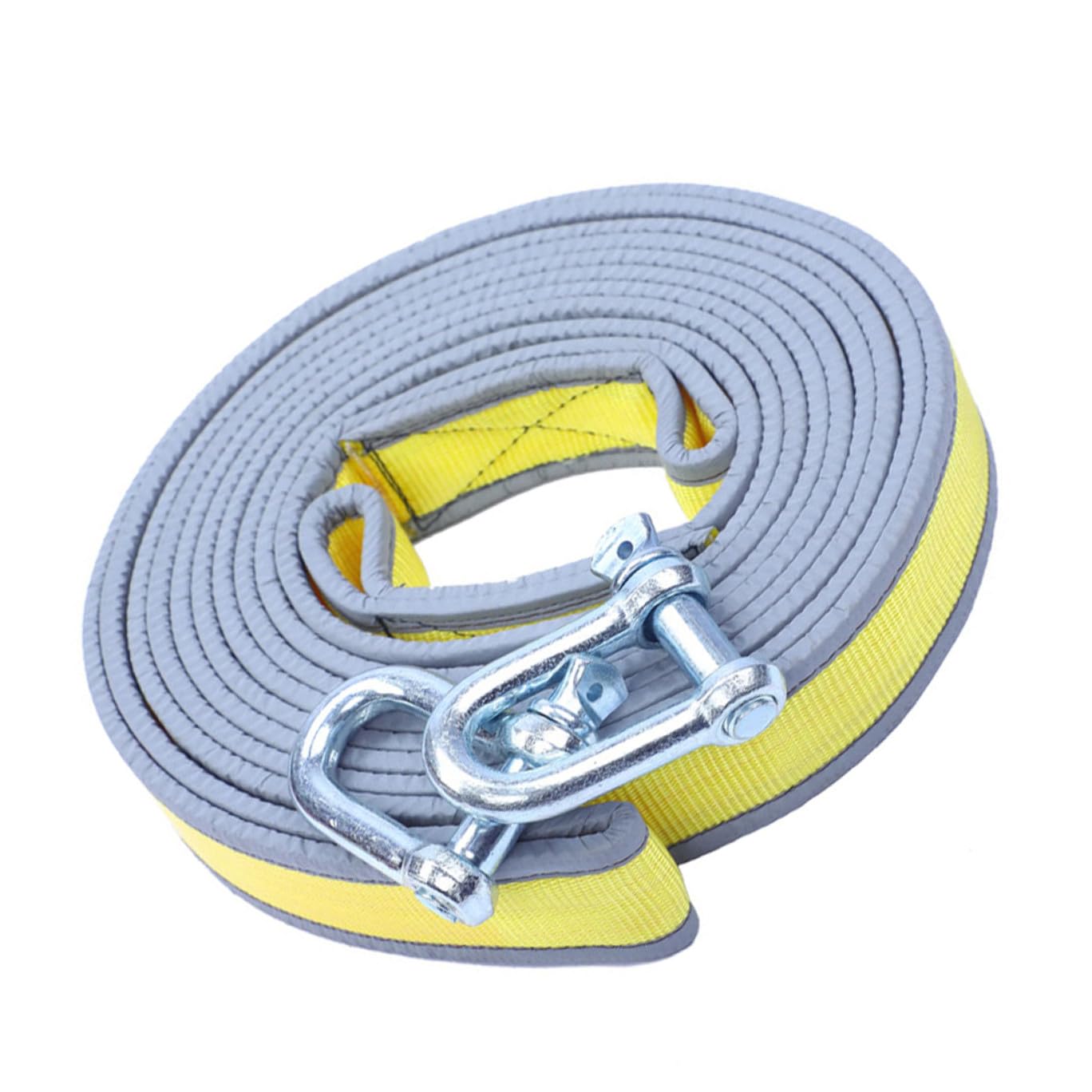 Cabilock Cuerda de Remolque de Alta Resistencia para Coches Correa de Tracción de Emergencia de Cable Resistente con Ganchos para Vehículos