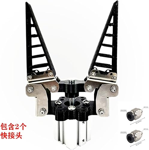 Miniatura 5 de Kit de soporte de brazo robótico de 6.6 lbs de carga con efecto de aleta de rayo, brazo robótico biónico manipulador flexible agarre de dedo suave,