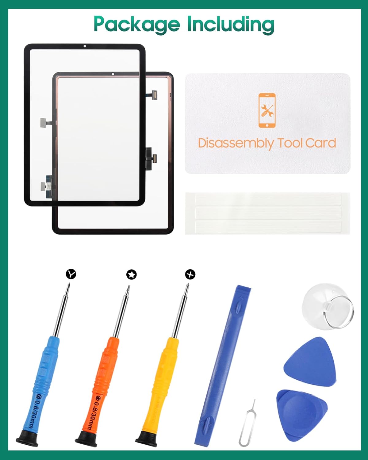for iPad Air 5 Touch Screen Replacement for iPad Air 5 2022 Digitizer Sensor for A2589, A2591 Touch Digitizer Panel Glass Repair Parts Kits(No LCD)