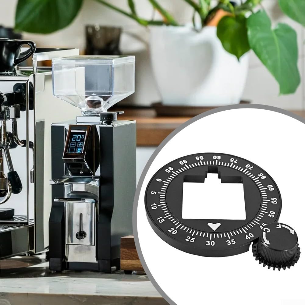 Aluminium-Mahlwerk Einstellrad für Eureka Mignon Kaffeemühlen, erweiterte Skala 10–100, kompatibel mit Specialita-Modellen, einfache Installation, kratzfest