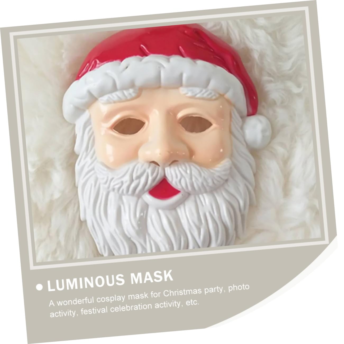 VICASKY 3pezzi Maschera Luminosa Di Babbo Natale Maschera Decorativa Creativa Per Feste Accessorio Per Costumi Di Natale e Party Di Carnevale