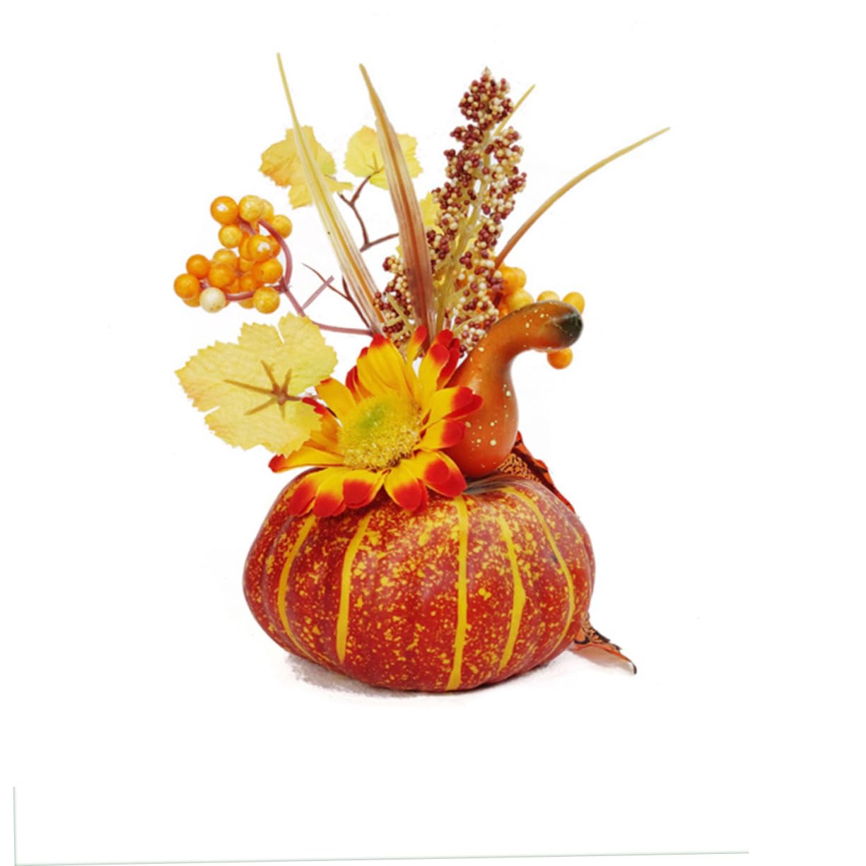 TOPBATHY 3 Set Mini Zucche Decorative Set Foglie Dacero Elegante Autunno Decorazione Della Casa Per Feste 2 Pezzi * 3