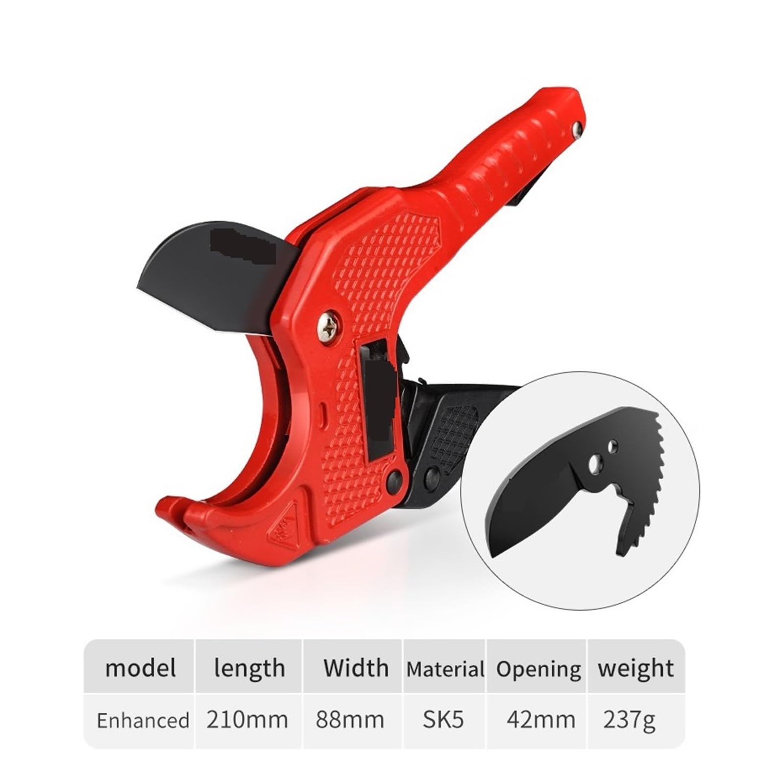 Cortador De Tubos, Tijeras For, Material SK5 Con Tratamiento, Trinquete, Manguera PVC/PU/PP/PE, Herramientas Manuales, Línea Eléctrica Alta Calidad De Corte(Bigger Add blade)