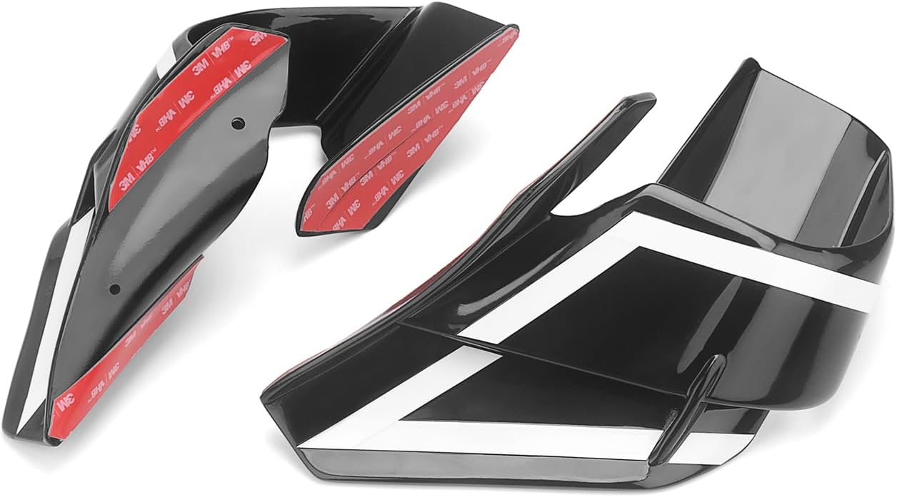 Front Spoiler Motorcycle Side Black Spoilers Wind Deflector Fairing Kit for R7 Winglet Aerodynamic for Yamaha R7 YZF-R7 YZFR7 Acessories 2021-2023 (Black-White)