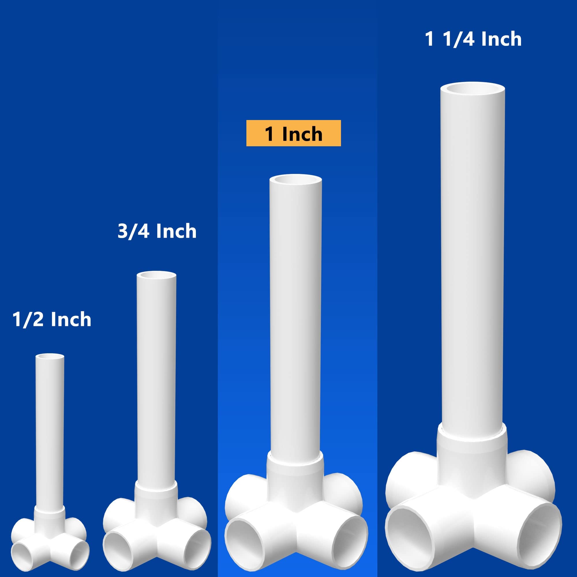 letsFix 5Way 1 inch PVC Fitting, PVC Elbow PVC Pipe Connectors Furniture Grade for DIY PVC