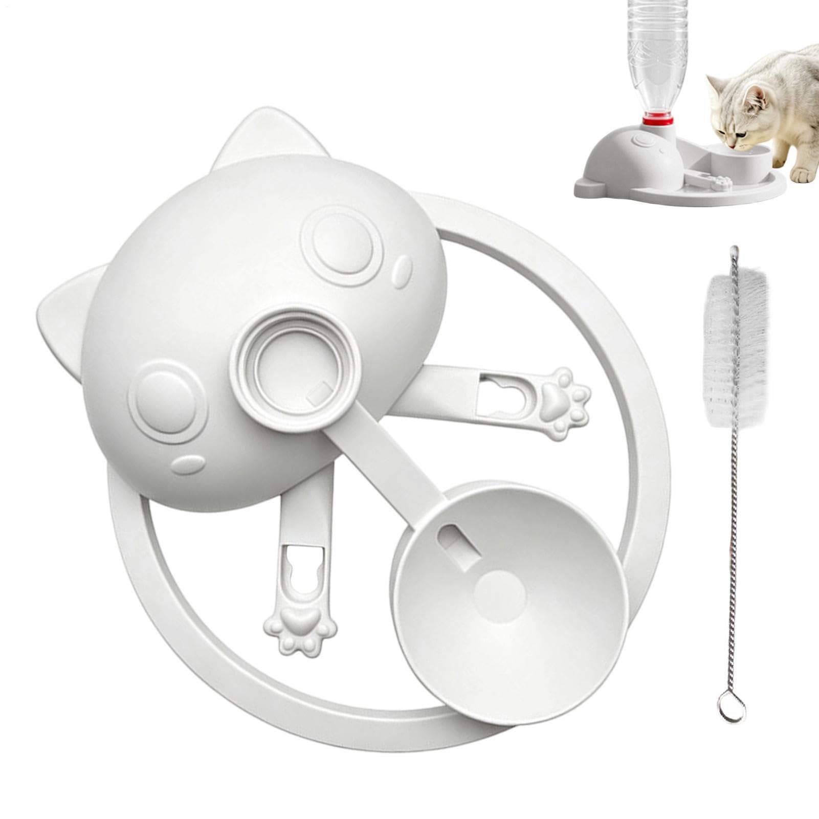 Soporte para fuente de agua para gatos antivuelco con base antideslizante