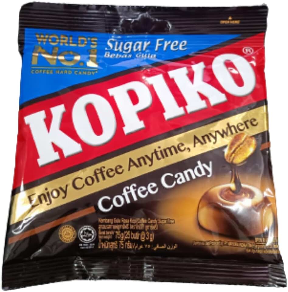 BALA KOPIKO CAFÉ SEM AÇÚCAR | KOPIKO SUGAR FREE | CANDY DOS DORAMAS | DIET | PACOTE 75G MAYORA