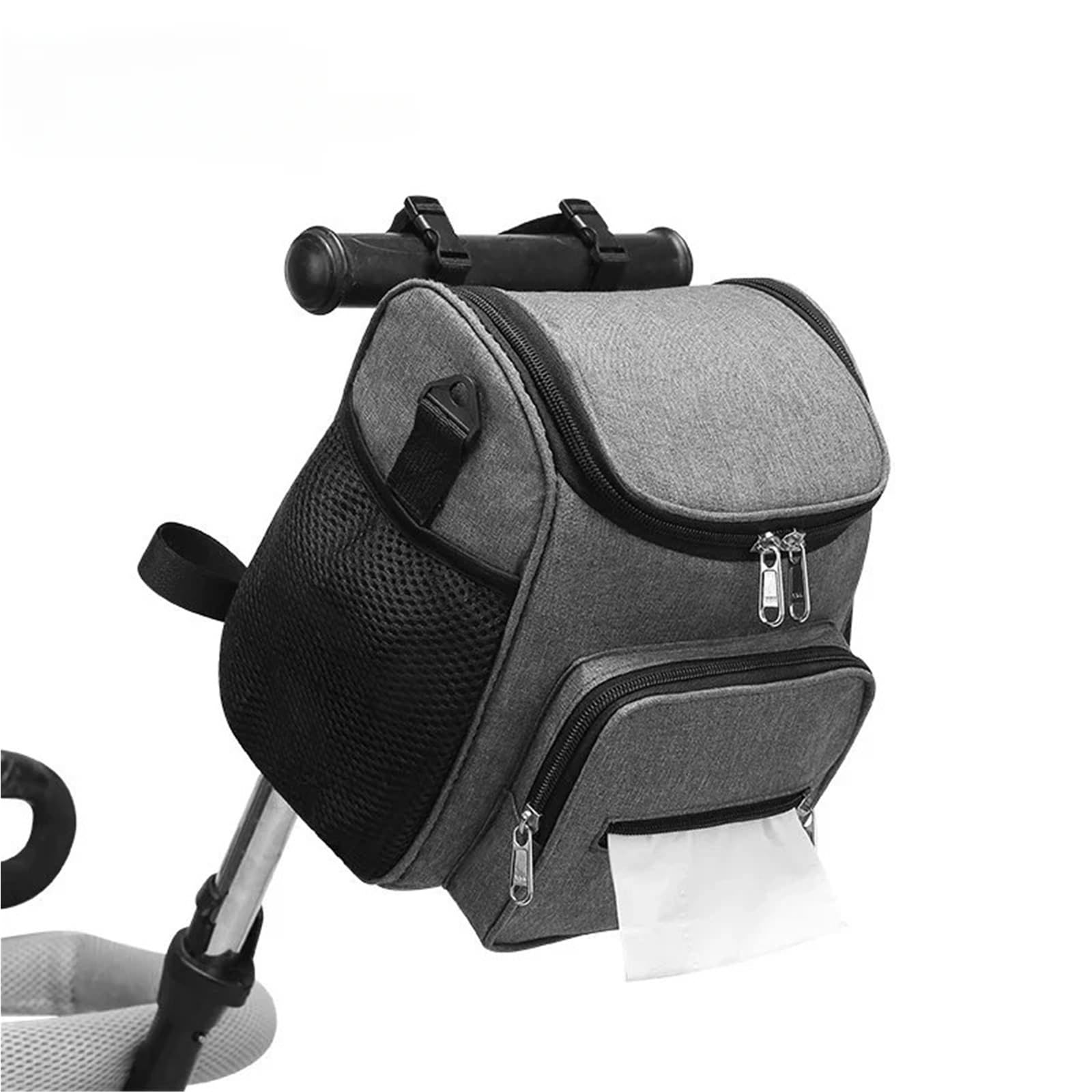 Bolso Carro Bebe Bolsa organizadora de pañales for Cochecito, Bolsa de Viaje for mamá de Gran Capacidad, Bolsas for pañales, Carrito for niños, Bolsas Colgantes, Accesorios for Carrito(Gray)