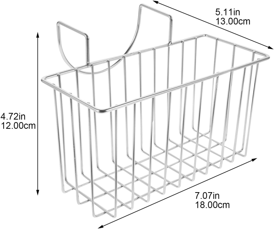ABOOFAN Kitchen Sink Basket Stainless Steel Sink Drain Basket for Sponge Storage and Drainage Hollow Design Organizer for Kitchen Waste Space Saving Caddy image 4