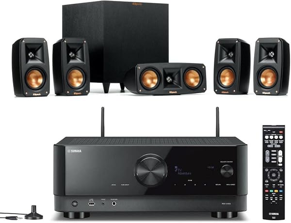 Klipsch Sistema de altavoces 5.1 de Reference Theater Pack con receptor Yamaha RX-V4A 🥇✔️ ® A Pedido 🏆™