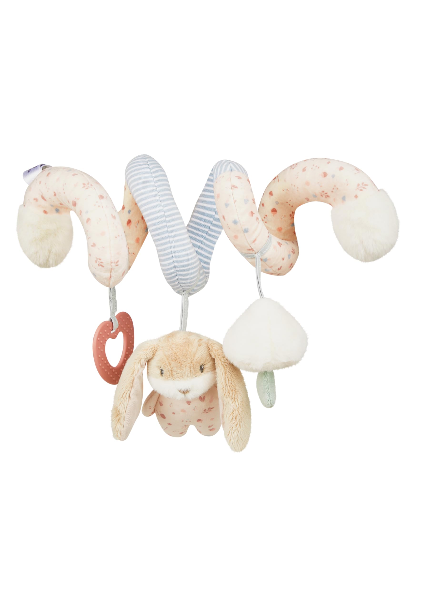 Sterntaler Spirale giocattolo coniglietto Hanni – Giocattolo Activity per il fissaggio a ovetto, passeggino o box – giocattolo morbido con sonaglio e anello di presa a forma di cuore in silicone, rosa