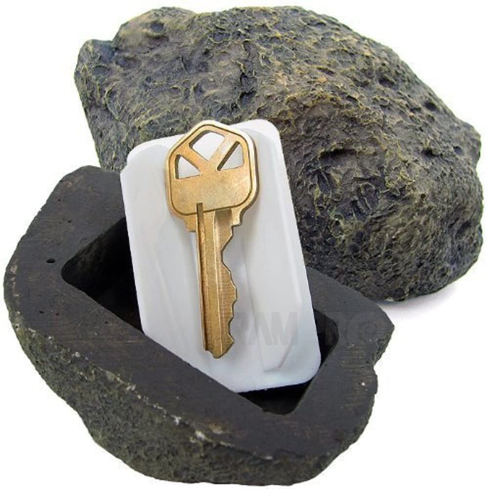 Hide-A-Spare-Key Fake Rock – Realistic Stone Look Key Hider for Outdoor Use | Secure Garden & Yard Key Holder | Perfect for Hiding Spare Keys & Geocaching (Pack of 1)-image-6