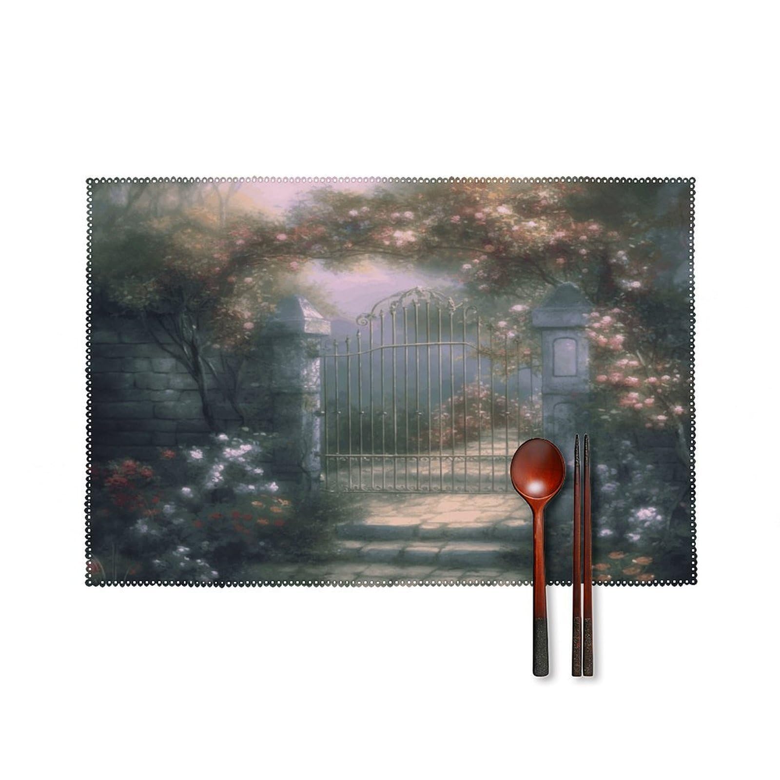 Fekiloot Style Secret Garden Placemats Set Of 6,Table Mat