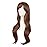 MapofBeauty 28 Inch/70 cm Women Side Bangs Long Curly Hair Cosplay Wig (Light Brown)