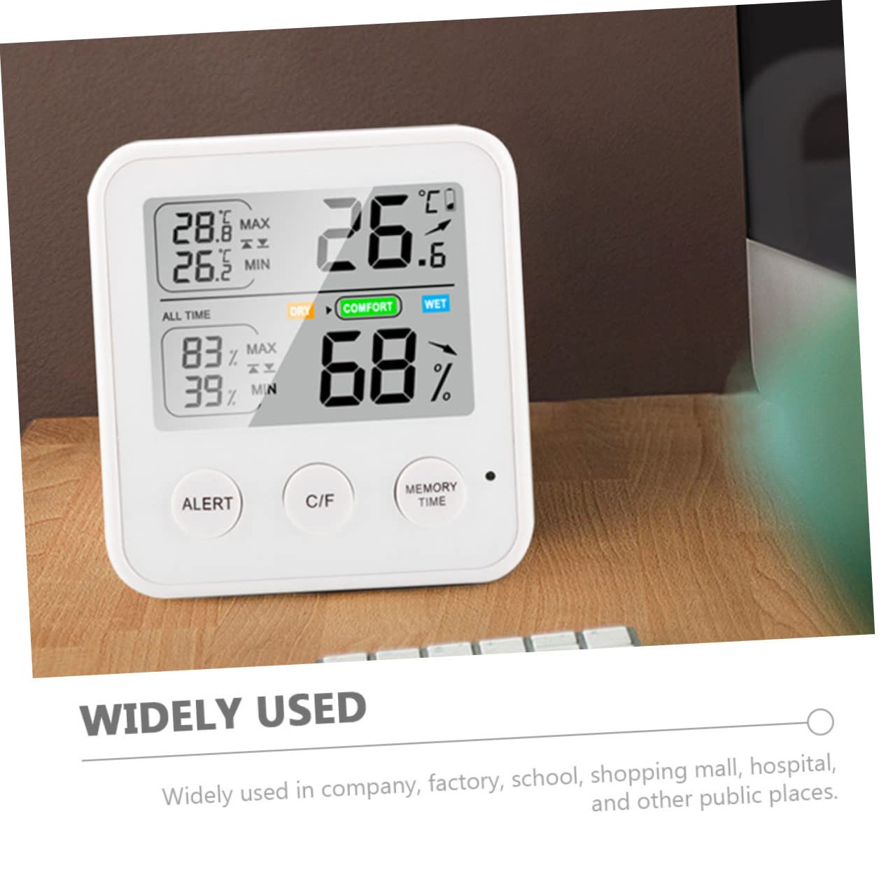 HANABASS 3piezas Digital De Temperatura y Humedad Higrómetro Interior Portátil Medidor De Precisión Para Hogar Oficina y Habitaciones Infantiles