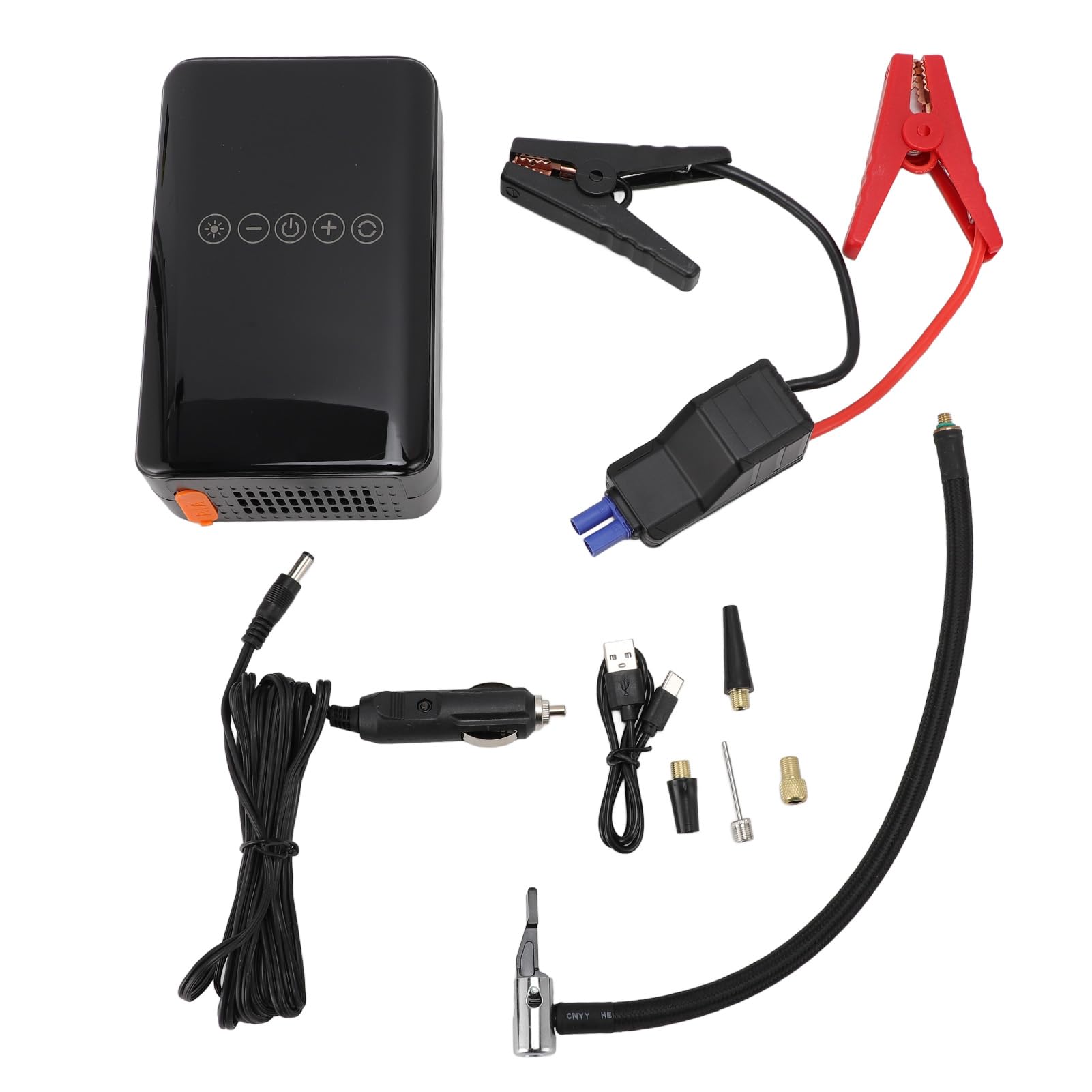 TOPINCN Opona Inflator Przenośna Sprężarka Powietrza, Pompa Inflatora z latarką, 120W 150psi Jump Stater, Bezprzewodowa Pompka do Opon do Motocykla Rowerowego