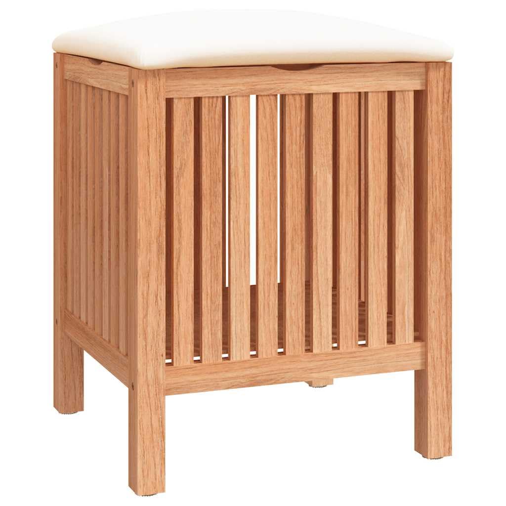 Taburete de baño Madera Maciza de Nogal 40,5x40x52 cm,Casa y jardín,Productos del hogar,Productos para Lavado de Ropa,Cestas para Ropa,5.05kg-350351