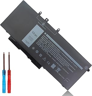 GJKNX 7.6V 68Wh Battery for Dell Latitude 5580 5480 5280 5590 5490 5488 5288 5495 5491 5591 E5480 E5580 E5490 E5590 Precision 3520 3530 Series 451-BBZG GD1JP 0GD1JP DY9NT 0DY9NT 5YHR4 P60F P72G 4-Cell