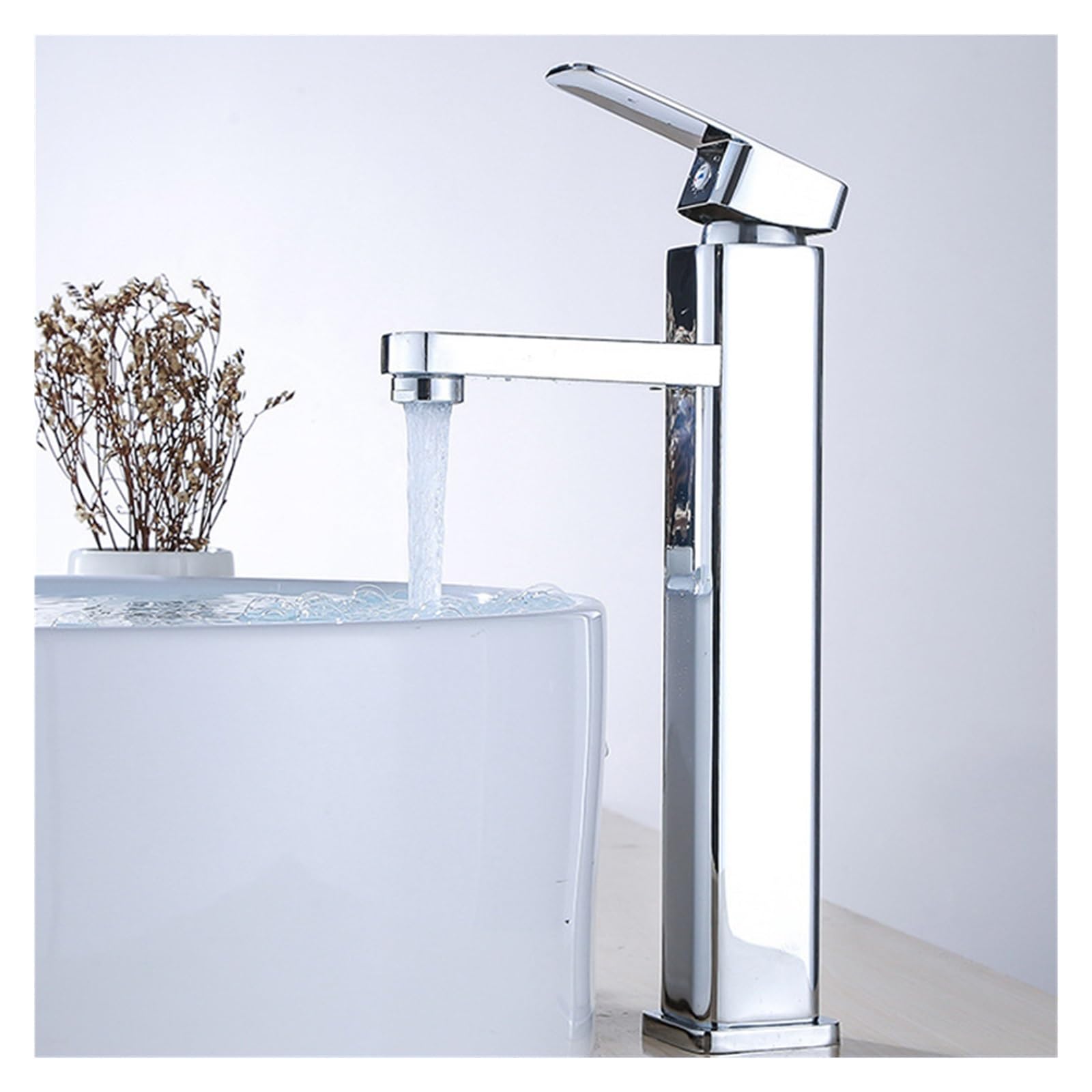 Robinet de lavabo monotrou argenté pour remplacer votre vieux mitigeur d'évier