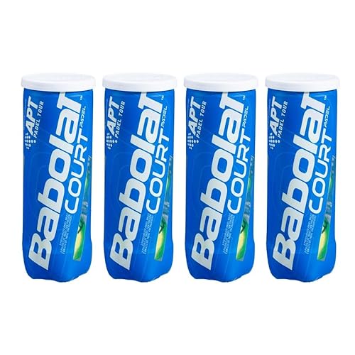 Babolat Court Padel Balls, 4 Cans, 12 Balls