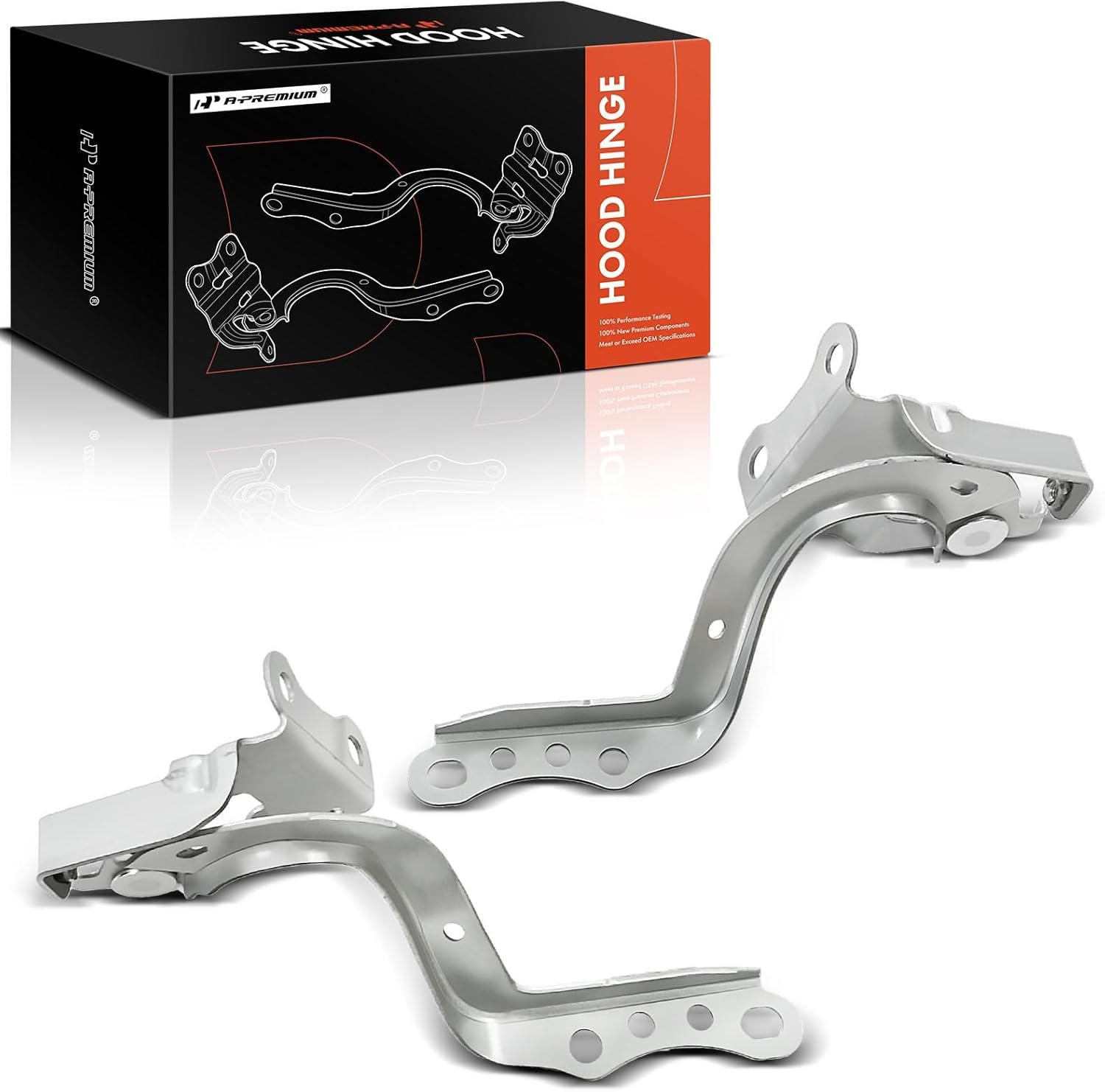 A-Premium Driver and Passenger Hood Hinges Compatible with Toyota Prius 2016-2022, Prius Prime 2017-2022, Set of 2 Front Left and Right Side Hood Hinges, Replace# 5341047130, 5342047130