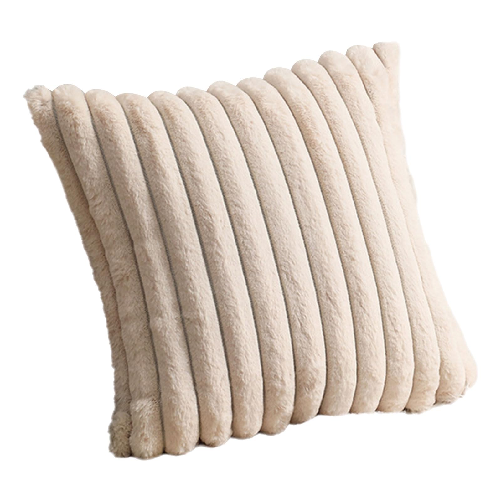 Jazuaiao Rice White White Sophisticated Throw Pillow Case Plushie Cushion Covers For Soft Interiors Color Optional Pillow Slipcover 45X45cm 1Pc Decorative Covers