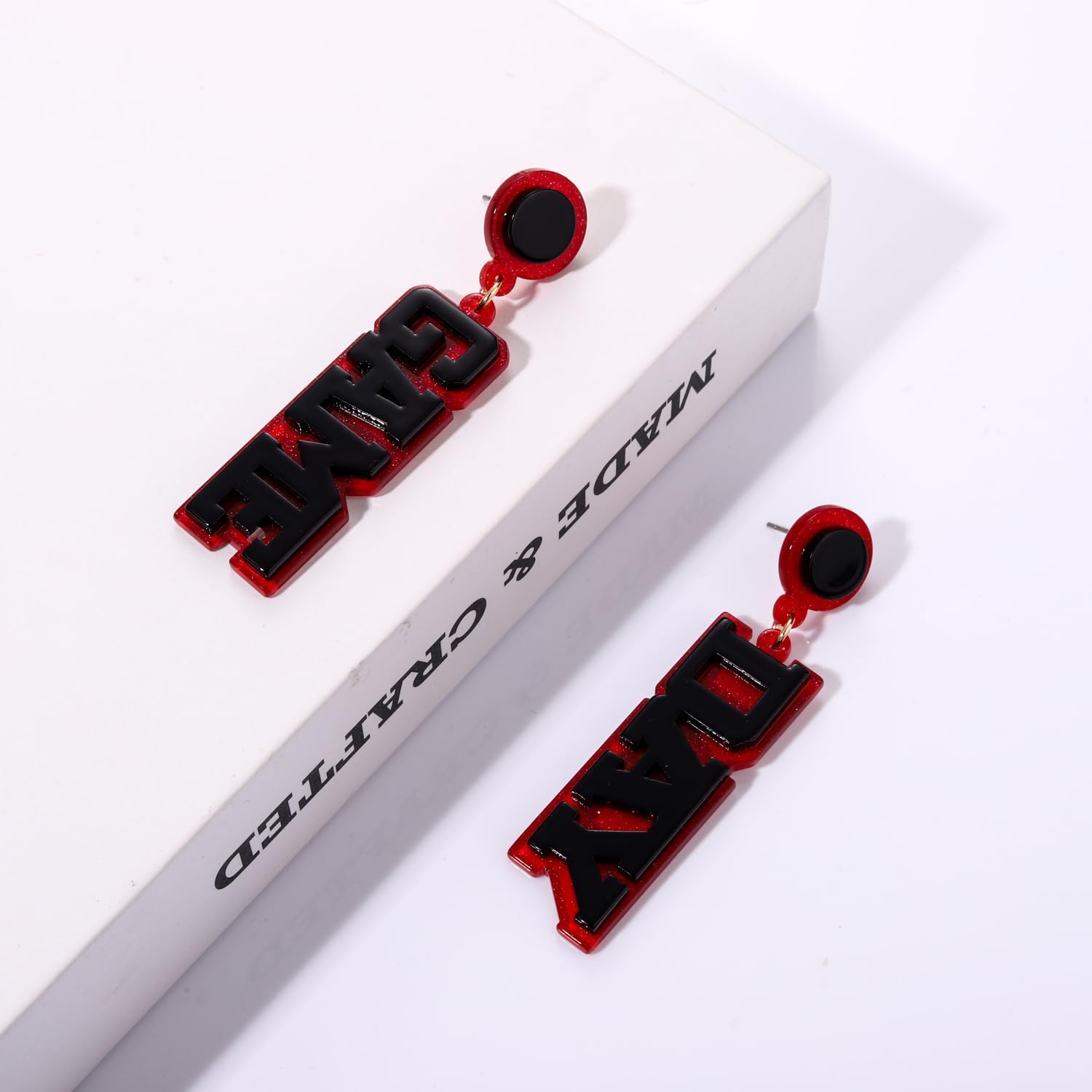 Game Day Earrings for Women, Acrylic Football Earrings Game Day Accessories Team Sports Fan Earrings Football Team Gifts - Image 8