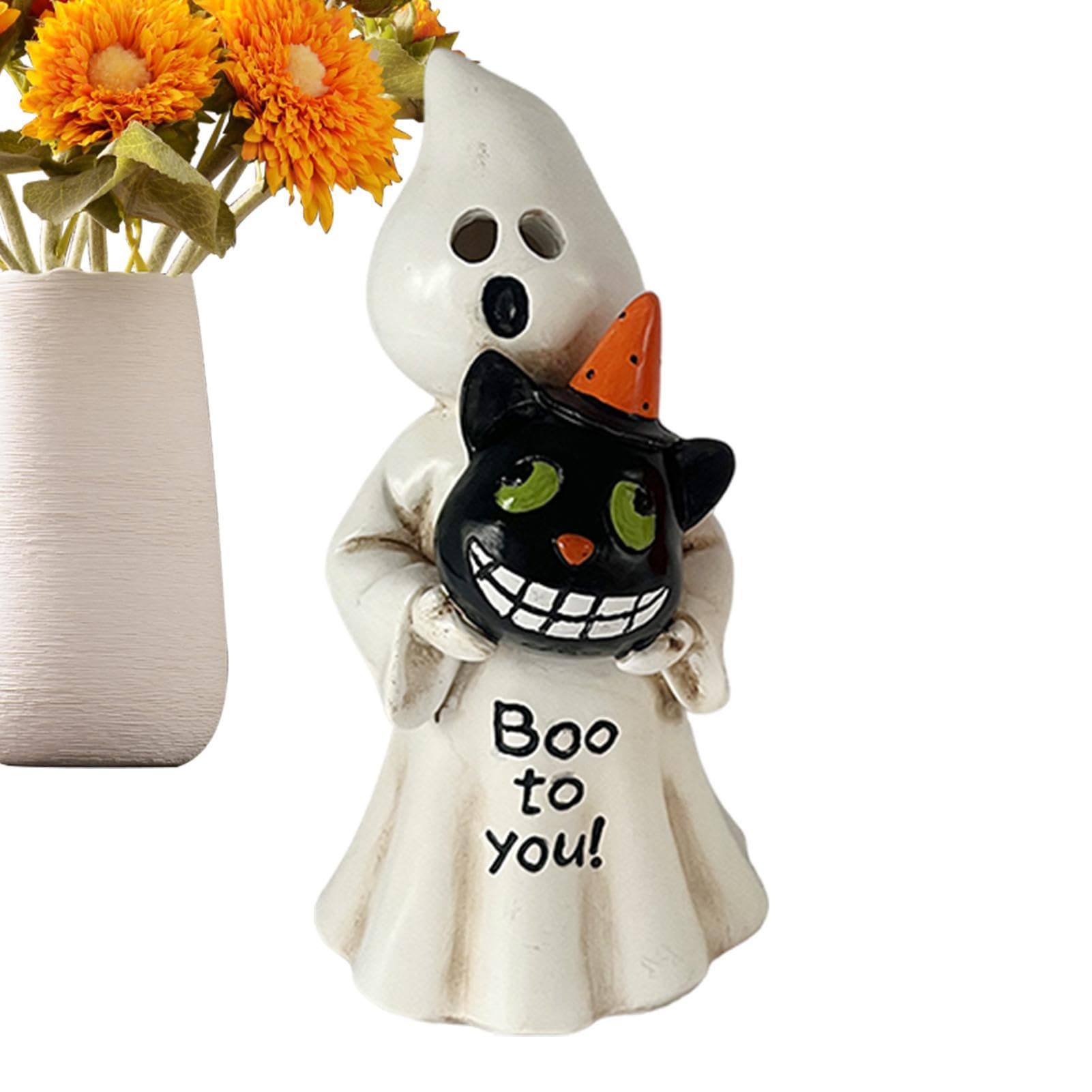 Halloween Ghost Statue Spooky Cute Resina Scultura