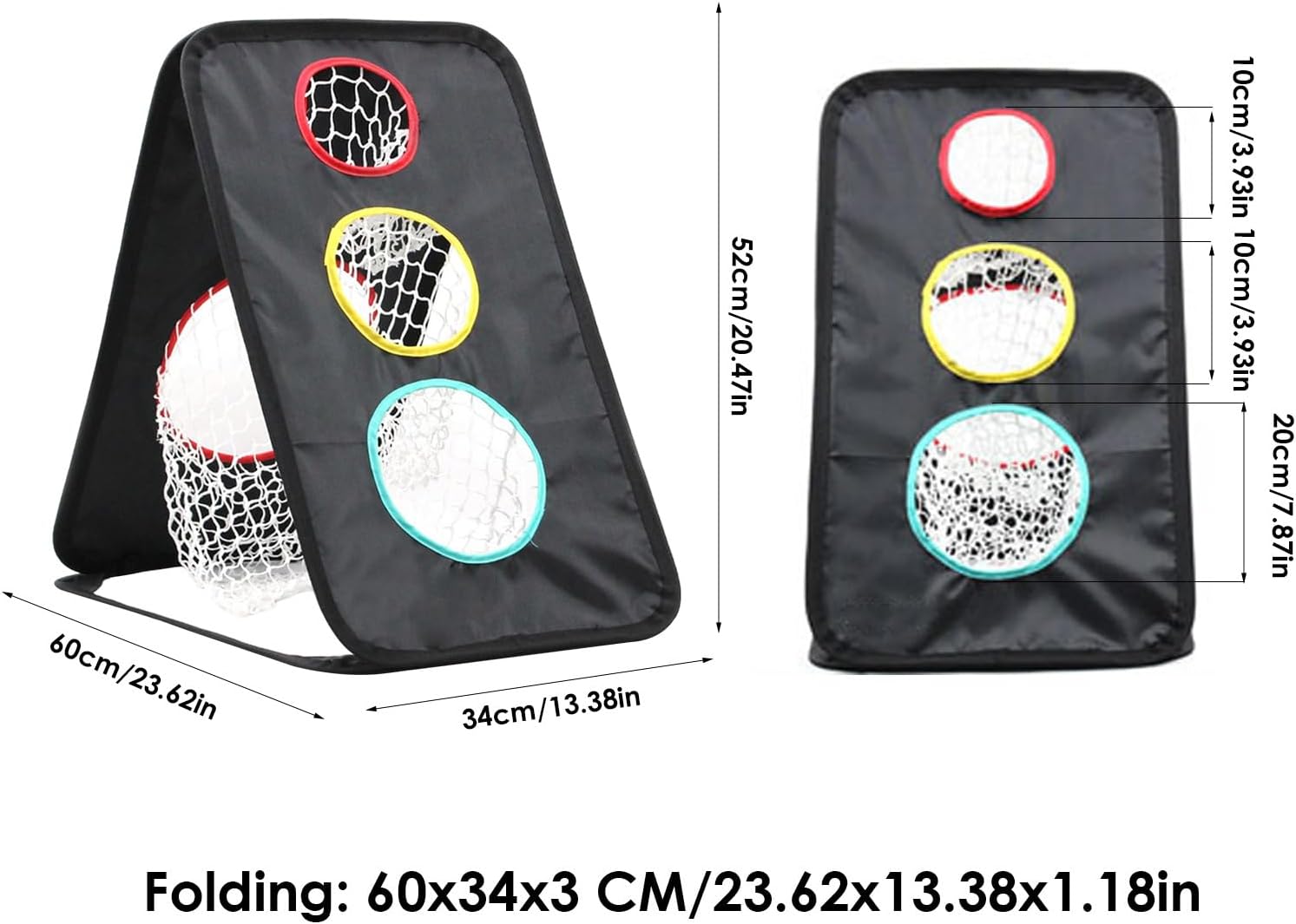 Golf Chipping Net – Foldable Golf Training Aid | Home Simulator Practice Cage | Double-Sided Swing Improvement Tool, Portable Skill Enhancer, Backyard Setup, Compact Storage Net for Golfers