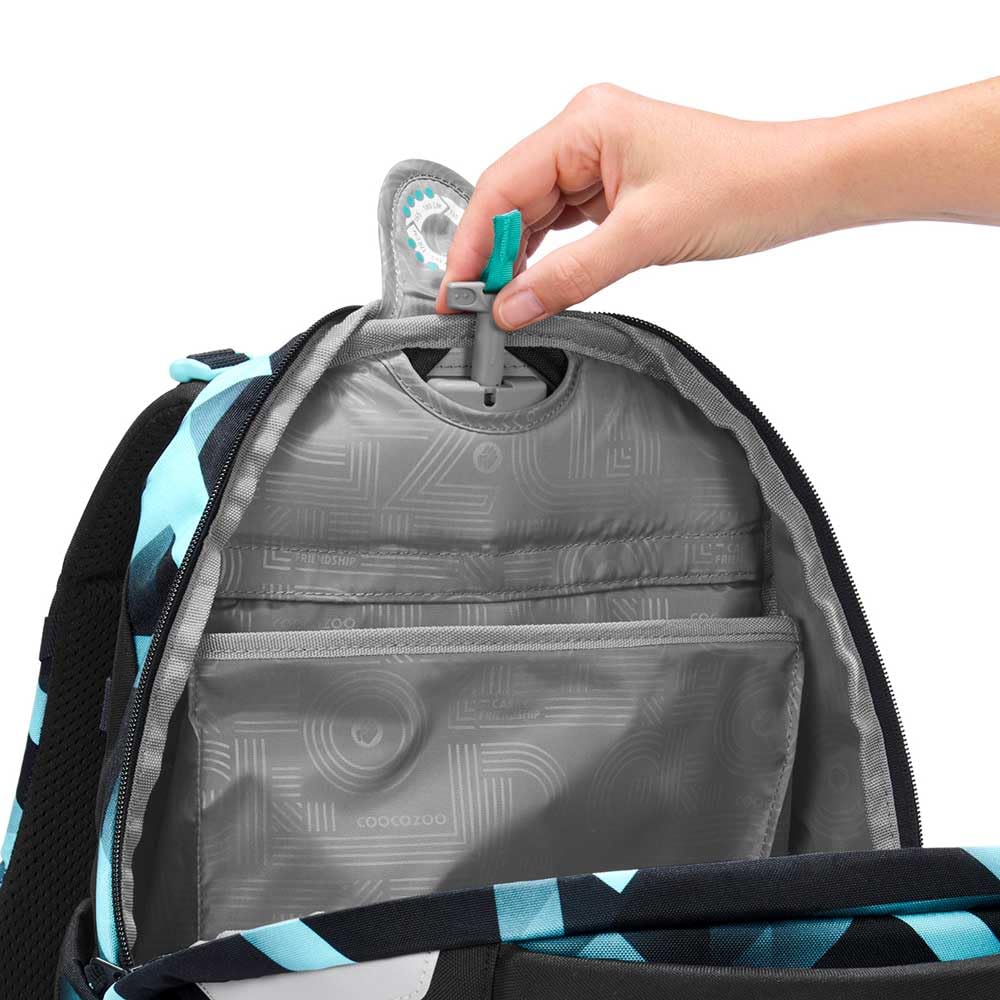 coocazoo MATE Schulranzen-Set 3tlg für Mädchen und Jungen ab der 4. Klasse mit Rucksack. Schlamperetui und Sportbeutel (Laser Lights V2)