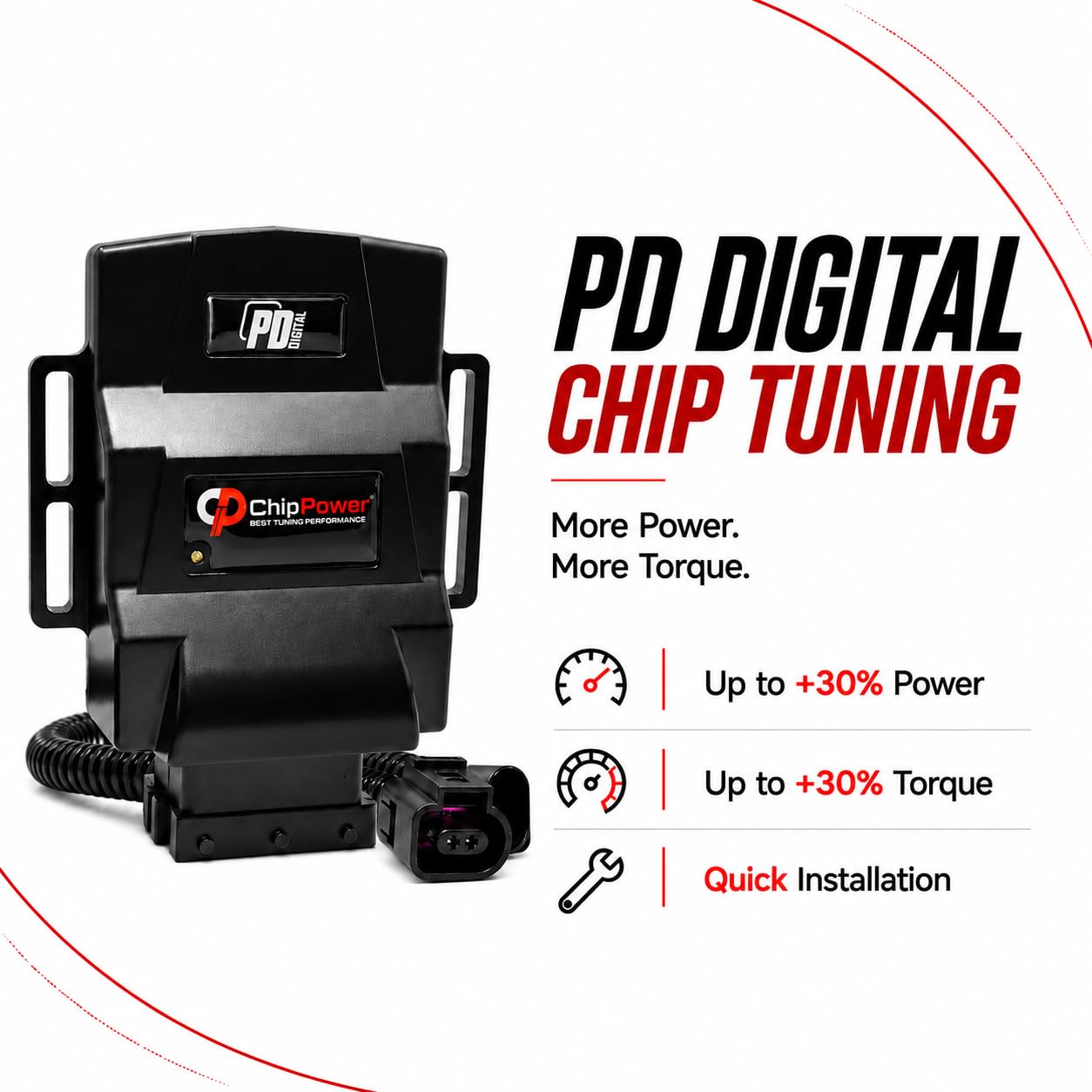 ChipPower Chip de Potencia PDd al coche para Volkswagen Multivan T5 Mk5 V 2.5 TDI 128 kW 174 CV 2003-2015 Tuning Box Diesel ChipBox Más Potencia del Coche y Menor Consumo de Combustible | ¡Hasta un 30% más de potencia para VW Diesel Inyector-Bomba! Montaj