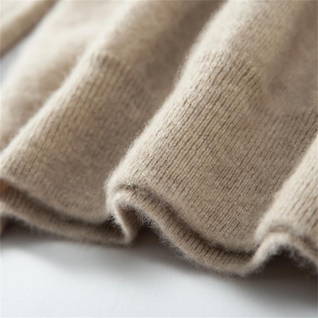 Vogrtcc Maglione in Cashmere da Uomo Maglione Pullover con Scollo A V Lavorato A Maglia Casual Business