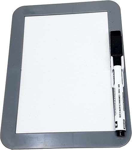 Miniatura 2 de Mini pizarra magnética seca con marcador de borrado (paquete de 4) 5 x 7 pulgadas, pequeña, blanca para casillero, refrigerador en casa u oficina