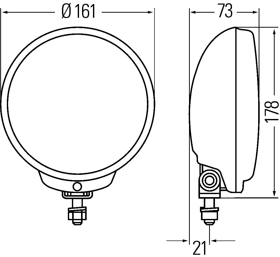 HELLA 1N6 010 952-101 FF-Faro antiniebla - Comet FF 500 - 12/24V - redondo - montaje exterior - Tulipa transparente - Color de tulipa: transparente - izquierda/derecha
