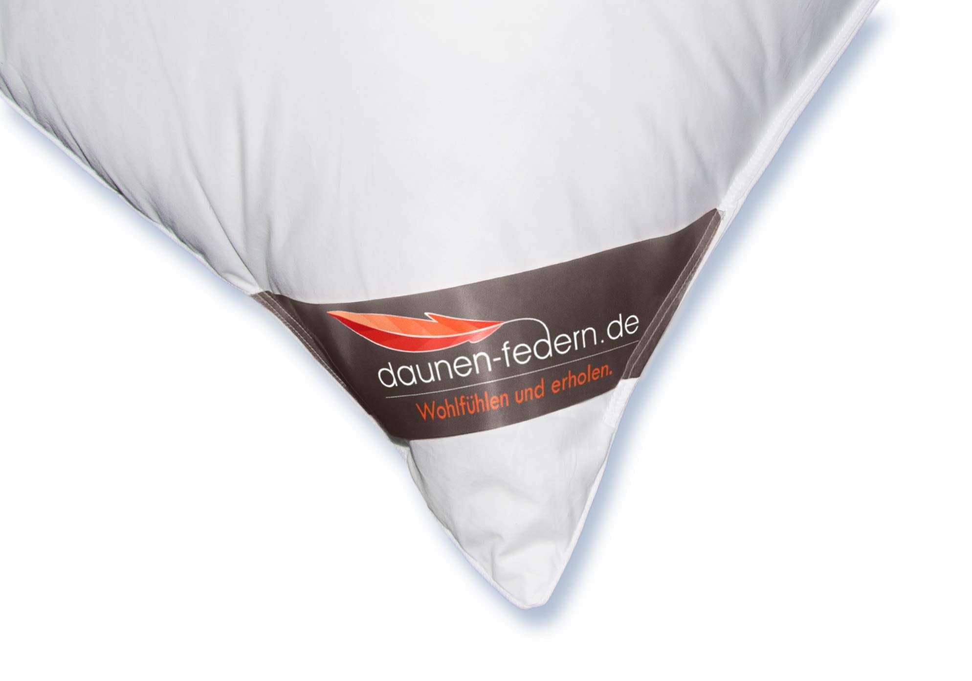 100% Daunenkissen 80x80 - PREMIUM Gänsedaunen LUXUS Kopfkissen für Anspruchsvolle! 100% Daunen & 100% feine Baumwolle - atmungsaktiv - Made in Germany (80 x 80 cm / 600g Füllung)