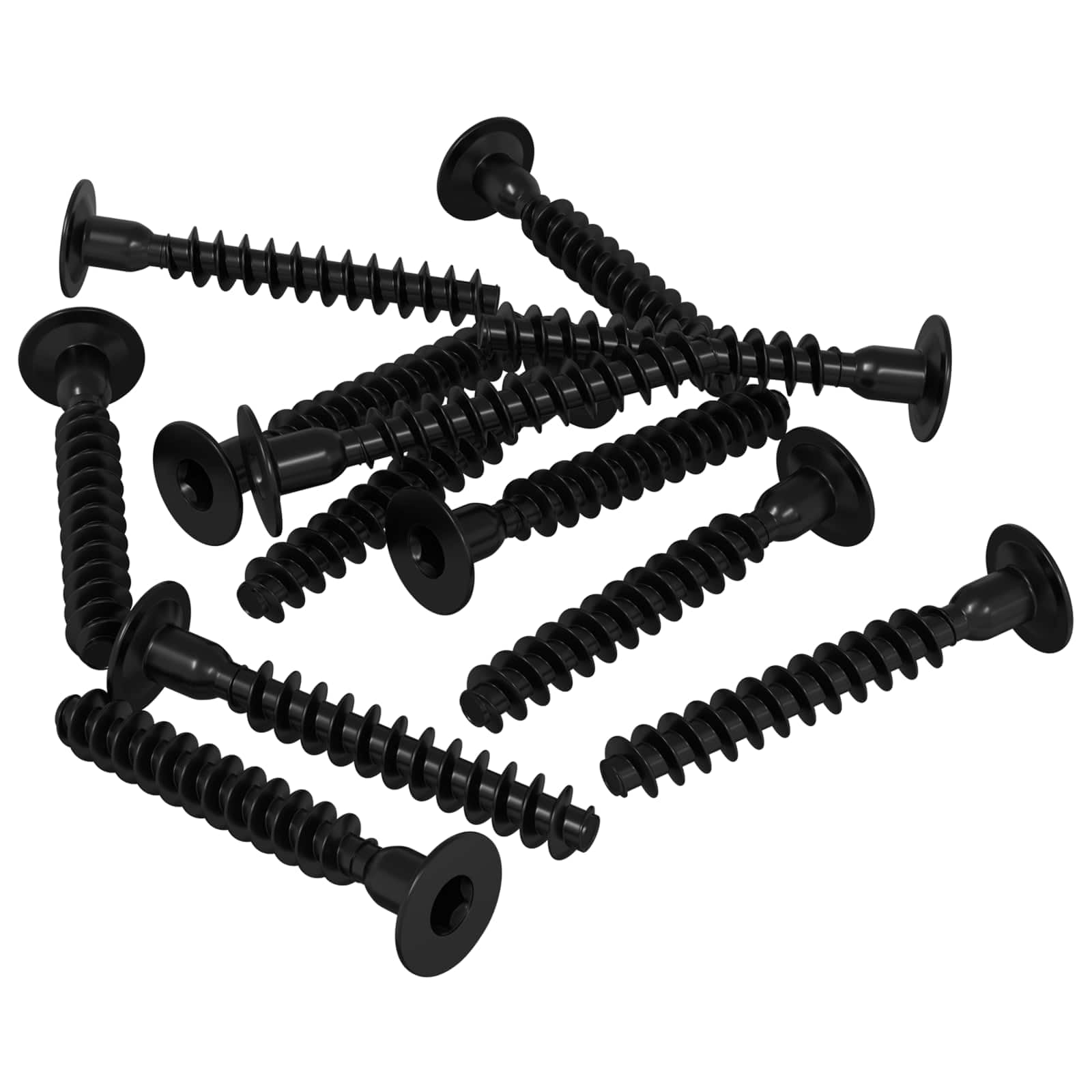 vidaXL Tornillo de Cabeza de Capuchón de Enchufe 5143 pcs Negro Hierro, Tornillo Industrial, Hexagonal, Sujetador Negro, Seguro, precisión, Perno para proyectos, Bricolaje