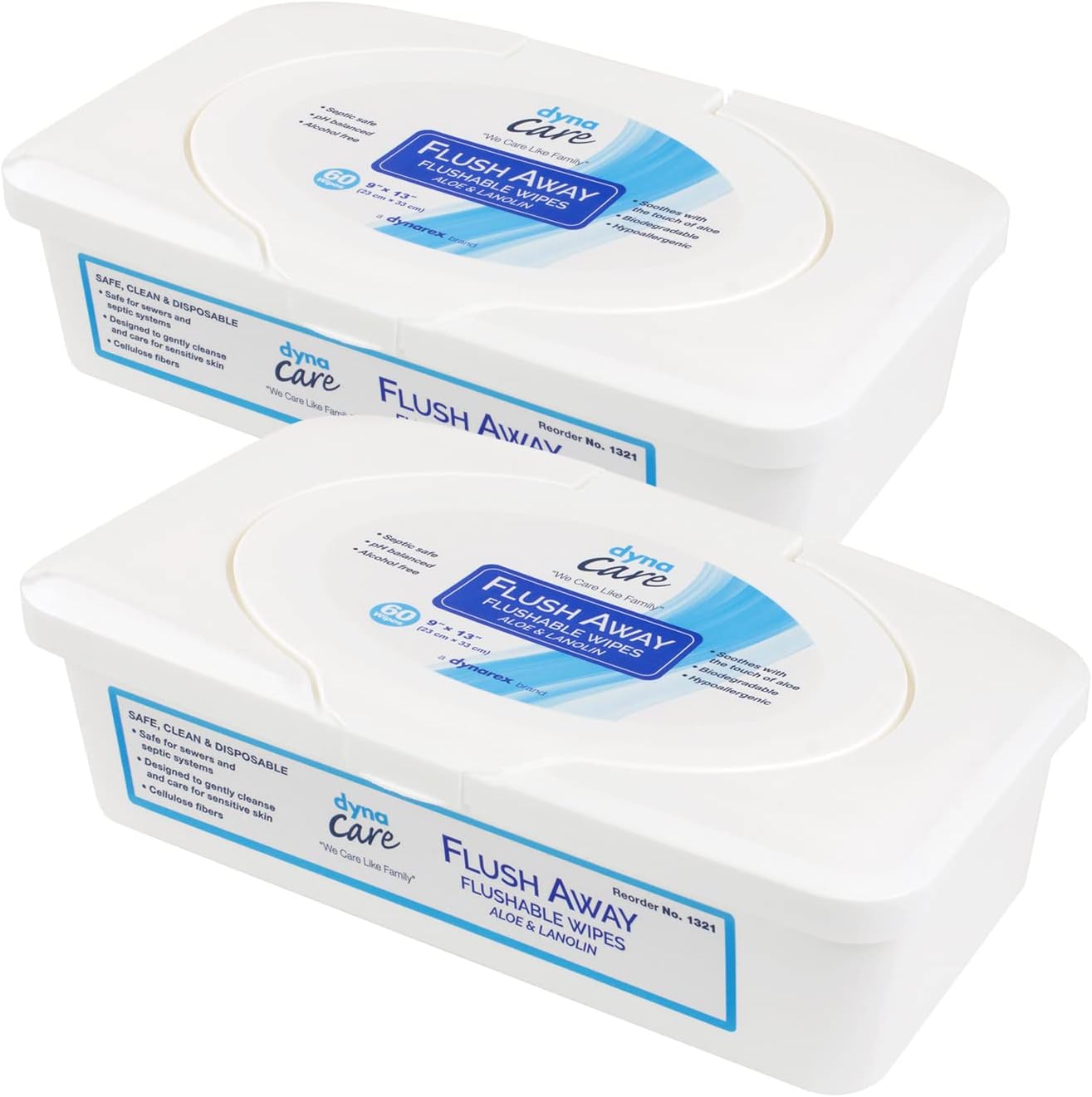 Dynarex DynaCare Flushable Wipes, Wet Bathroom Hygiene